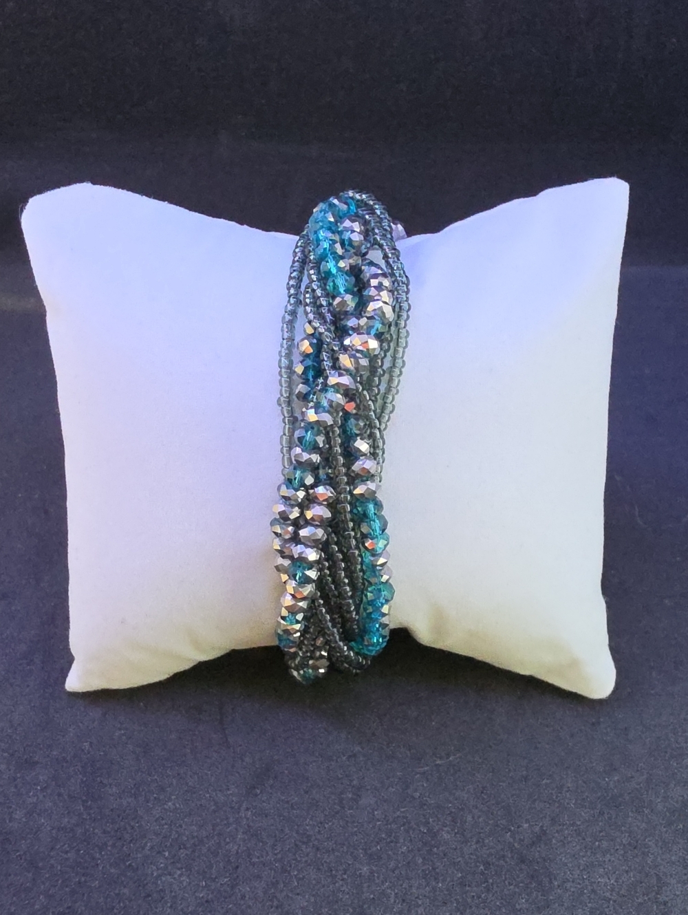 Teal Beaded Multi-Strand Bracelet - Women Jewelry
